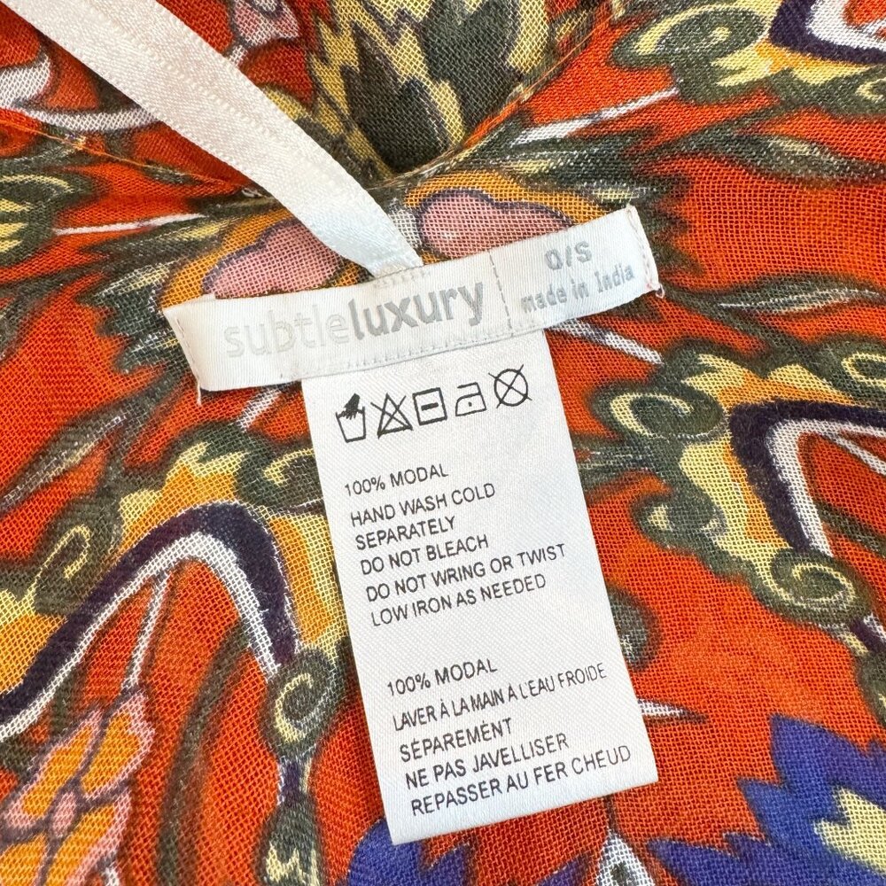 Subtle Luxury Caza Kimono Open Front Coverup Anthropologie Fall Boho Bohemian OS - Picture 7 of 12